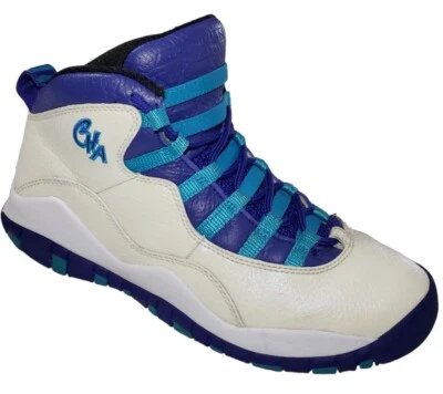 Nike Air Jordan детский размер 5,5Y ретро 10 Charlotte Hornets Blue Lagoon 310806-107 - Изображение 1 из 4
