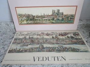 Veduten 1975 Calendario Páginas Dibujos a Tinta Ciudades Alemanas 1500-1790 Bonito Impresión Artística - Imagen 1 de 11