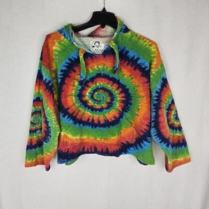 Wild Bill's Baja Co. Kids XL Womens Medium Drug Rug Tie Dye Hoodie Swirl 90s - Picture 1 of 9