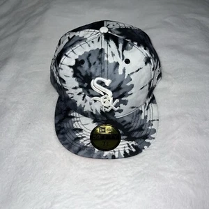New Era Chicago WHITE SOX Tie Dye Pink Under Brim 59FIFTY Fitted Hat 7 3/4 - Picture 1 of 11