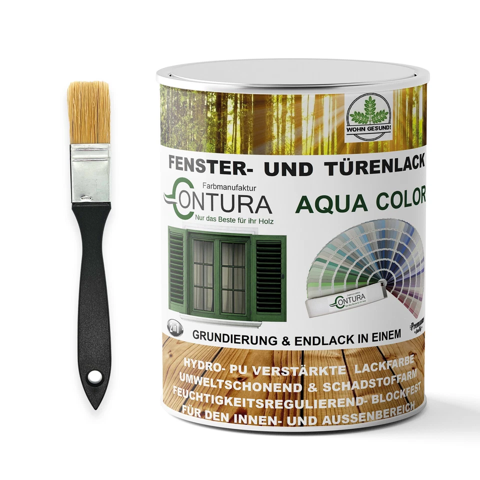 Fensterlack Türenlack RAL Farbe Lack 2in1 Möbellack Innen Außen Holzlack Metall - Bild 1 von 4