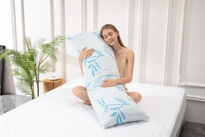 Bamboo Full Long Body Pillow for Adults Maternity Pregnancy Adjustable Pillows - Image 1 of 4