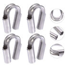 4Pcs Stainless Steel Thimbles 6Mm Rope Cable Rigging (Silver)