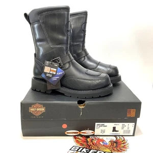 NUEVAS Botas de Motocicleta Harley Para Hombres Talla 8 Shift Ride 9" WP Cuero Negro D96313-8 - Imagen 1 de 6