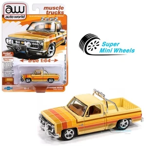 Auto World 1:64 1981 Chevrolet Silverado Fleetside Custom Lowered – Beige - Picture 1 of 6