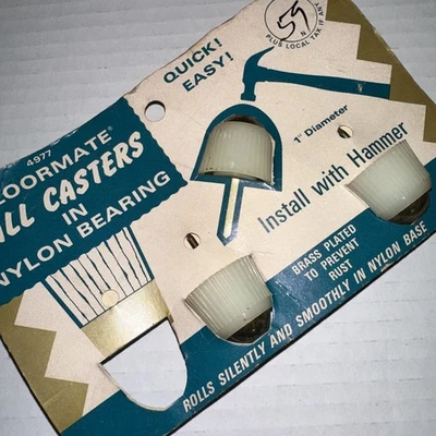 Vintage FLOORMATE Nylon Bearing Ball Casters New Original Pkg —3 Bearings Only - Image 1 of 4