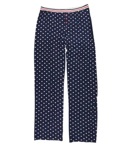 P.J. Salvage Womens Polka Dots Pajama Lounge Pants, Blue, Small - Picture 1 of 2