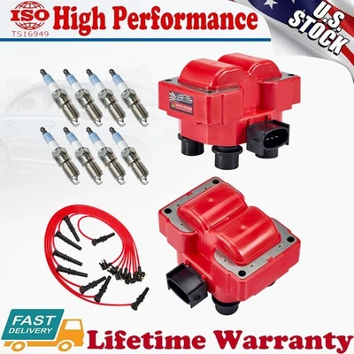 Ignition Coil & Spark Plug & Wire For 1997-1999 Ford F-150 F-250 Mustang V8 4.6L - Image 1 of 4