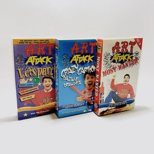 Art Attack VHS Video Cassette Tapes 1-3 Tested & Working - Picture 1 of 3