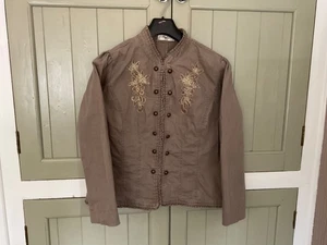 M & Co Mackays Damen Jacke, bestickt, braun, Größe 16, gebraucht - Bild 1 von 13
