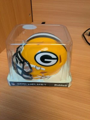Mini Casco de Fútbol Americano Green Bay Packers Riddell Speed Eclipse Lunar NFL Foto 1 de 4
