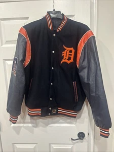 Chaqueta De Colección JH Design Universal Detroit Tigers MLB Negra Lana Pesada L Grande - Imagen 1 de 8