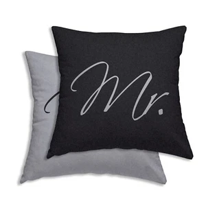 Kissenbezug Kopfkissenbezug Männer Mr and Mr Kissenhülle kuschelig weich Fleece - Bild 1 von 3