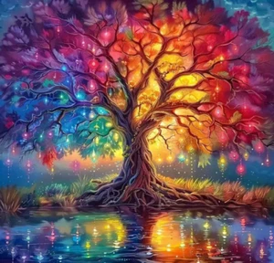 Diamond Painting Kits for Adult Colorful Tree Full Drill Diamond Painting 5D DIY - Picture 1 of 7