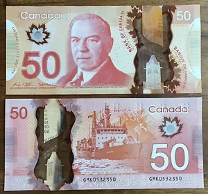 CANADA 2012 - $50 MacKenzie King (Wilkins 2014/Macklem) -Serial #GMK at random - Picture 1 of 1