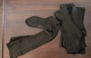 Medias Eduardianas Art Deco Manguera Medias Leggings Lencería 4 Pr Marrón Lote # 1 - Imagen 1 de 5