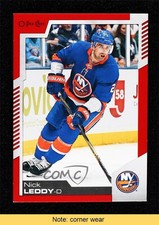 2020-21 O-Pee-Chee Red Border Blank Back 1/1 Nick Leddy #341 READ 0c3