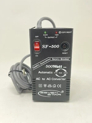 SF-500 110 220 Volt 500 Watt Automatic AC Voltage Converter 110v 220v 240 Volt - Image 1 of 4