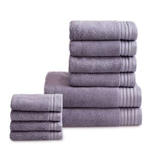NEW Hotel Style Egyptian Cotton Towel 10-Piece Set Lavender Gray 2BA 4HD 4WC
