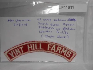 VINT HILL FARMS STRIP RED & WHITE INTELEGENCE STATION (V.A.) VERY RARE F11611 - Picture 1 of 1