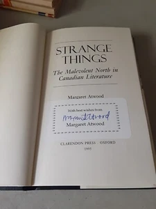 SIGNED Margaret Atwood - Strange Things (Hardcover, 1995) Like New, 1st - Picture 1 of 7