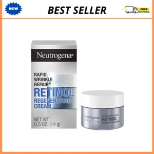 Neutrogena Rapid Wrinkle Repair Retinol Cream | Hyaluronic Acid Anti-Aging 0.5oz - Picture 1 of 12