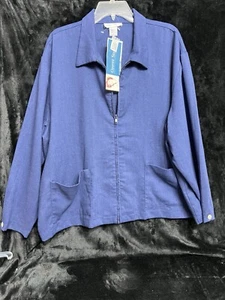 VTG Womens Full Zip W/Pockets Lightweight Jacket/Blazer Sz2X MadeInUSA NEWW/Tags - Picture 1 of 8