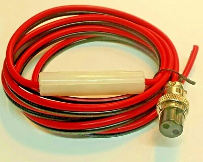 CEA-DC-TR7850; screw-lock 2-pin 13.6VDC power cord Kenwood TR7950 ham radios