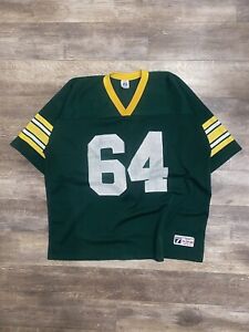 Vintage 90s Made In Usa Green Bay Packers John Jurkovic Logo 7 Jersey Size XXL