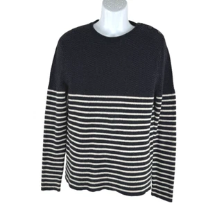 RRL Double RL Ralph Lauren Sweater Mens Medium Striped Shoulder Buttons FS-1342 - Picture 1 of 9