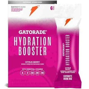 Gatorade Hydration Booster Electrolyte Drink Mix Powder, Citrus Berry, 2.1 oz, 6 - Picture 1 of 6