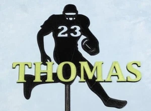 Football Silhouette NFL Custom Cake Topper - Picture 1 of 5