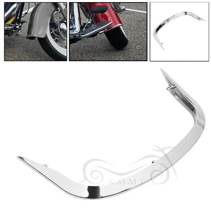 Motor Chrome Lower Front Fender Tip Trim For Harley Softail Deluxe FLSTN 2005-17 - Foto 1 di 13