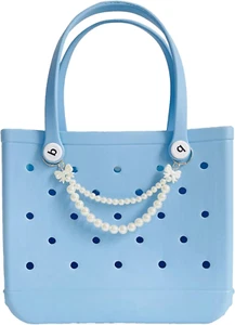 Boho Pearls Bow Charms for Bogg Bag Accessories, Rubber Beach Bag, 90 - Picture 1 of 12