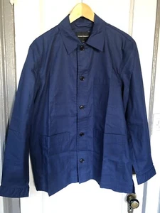 NWT Club Monaco Mens Sz S Workwear Jacket Pockets Minimalist Navy Blue NEW - Picture 1 of 8