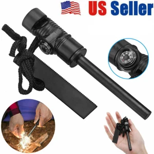 US Magnesium Ferro Rod Fire Starter Emergency Ferrocerium Survival striker Flint - Picture 1 of 10