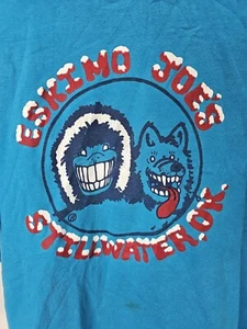 Vintage Eskimo Joe’s, Stillwater, Oklahoma blau Einzelnaht T-Shirt - XL USA - Bild 1 von 8