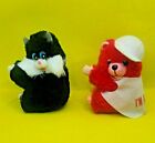 Vintage Lot of Two Pencil Grabbers "I'm a Bingo Baby" Red Bear and B/W Cat 3"