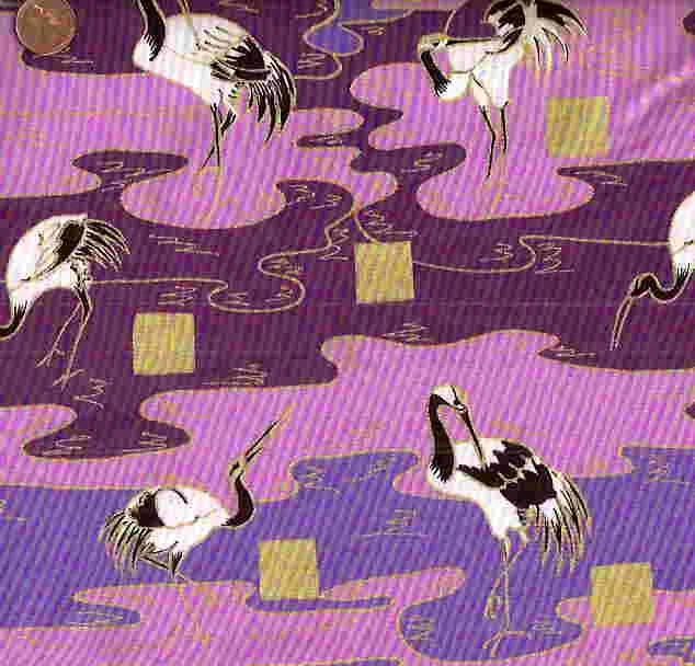 Grúas moradas Travel the Orient tela camelot Foto 1 de 1