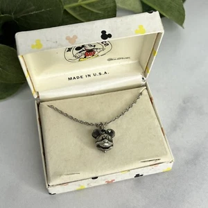 "Collar colgante vintage Disney Mickey & Co. Van Dell peltre Mickey Mouse 18""" - Imagen 1 de 10