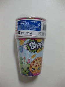 SHOPKINS Cups 8 CT. 9oz (270ml) FACTORY SEALED - Picture 1 of 1