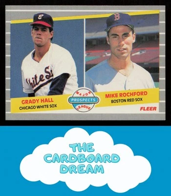 Grady Hall / Mike Rochford 1989 Fleer #650 RC Rookie Baseball Card - Image 1 of 2