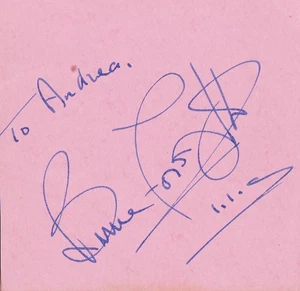 Bruce Forsyth - Entertainer, Comedian & Game Show Host - RARE SIGNED ALBUM PAGE - Foto 1 di 2
