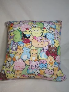 Throw Pillow Kawaii Art Room Decor Removable Inner Pillow Firmly Packed Zipper - Picture 1 of 11