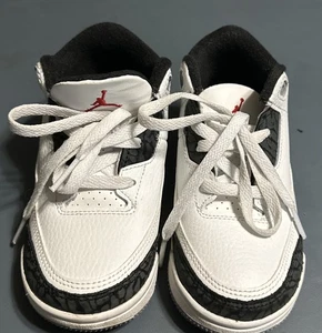 Nike Boys Air Jordan 3 Retro Cement DM0968-106 White Basketball Shoes Size 9C - Picture 1 of 6