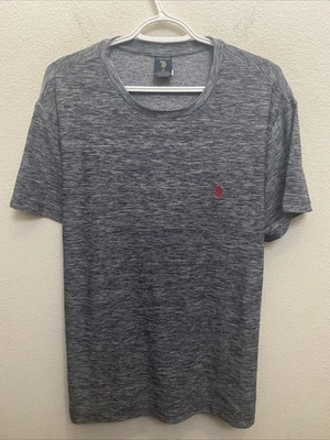 Camiseta masculina US Polo Association XL azul marinho cinza manga curta gola redonda nova com etiquetas - Imagem 1 de 4