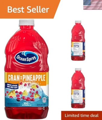 Bebida de jugo de grúa-piña - 8 x 64 fl oz - 100 % vitamina C, sin alta fructosa Foto 1 de 4
