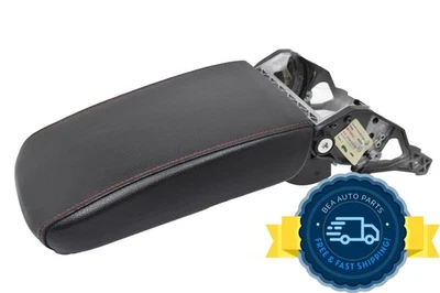 Volkswagen Jetta 2013-2018 consola central cuero negro tapa reposabrazos deslizante OEM Foto 1 de 4