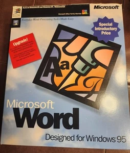 Vintage Microsoft Word MS for Windows 95 & NT Upgrade Floppy Disks 3.5" - Picture 1 of 3