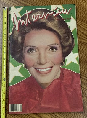 Andy Warhol’s Interview Magazine Dec 1981 Vol XI No 12 - Nancy Reagan Cover - Image 1 of 4